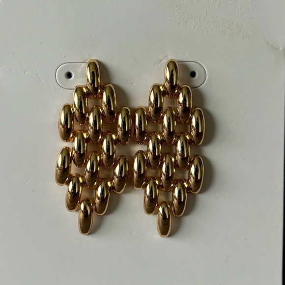 Stanley Gold Tone Statement Earrings - Picture 2 of 4